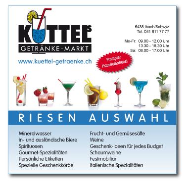 Zeitungsinserat Küttel Getränke
